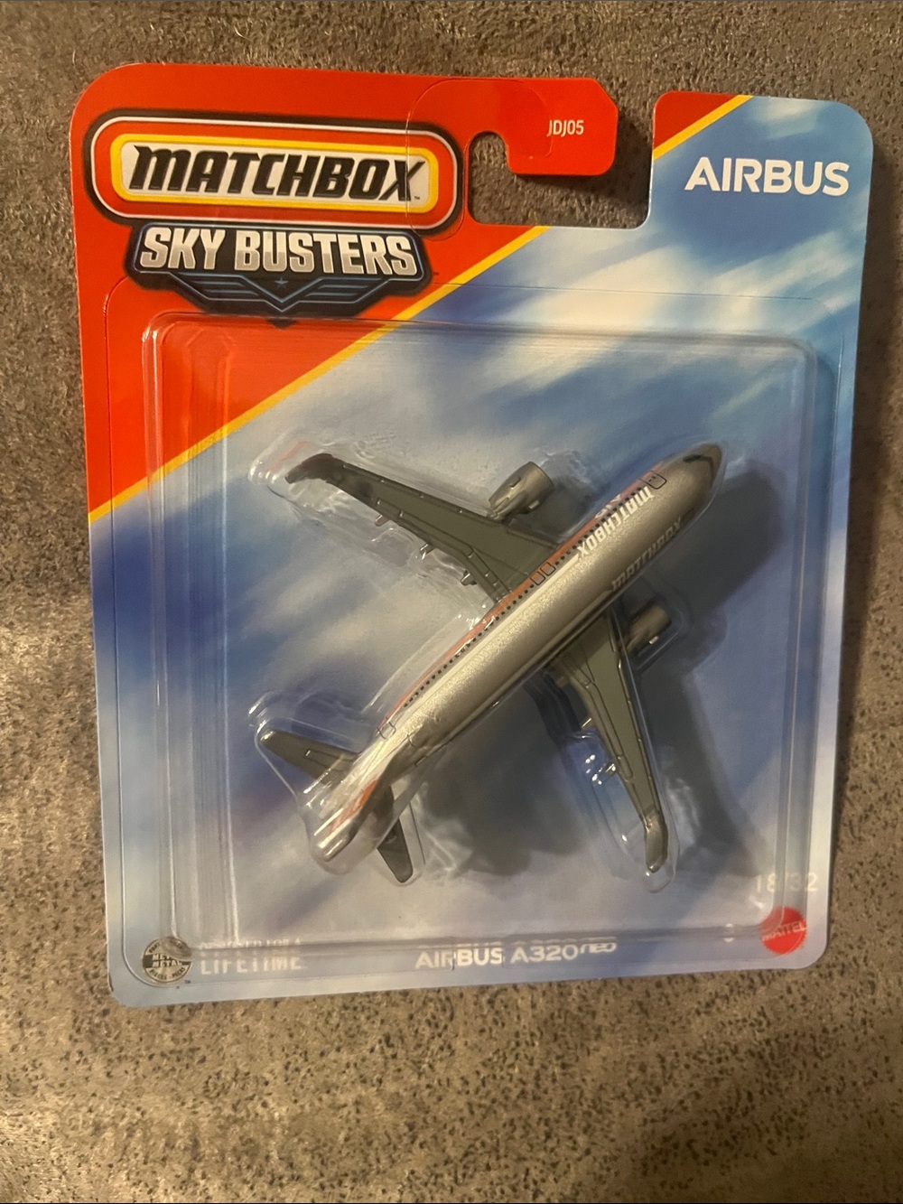 Matchbox Sky Busters Airbus A320 Plane - Silver and Gray